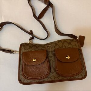 Brown Coach Saddle Bag
